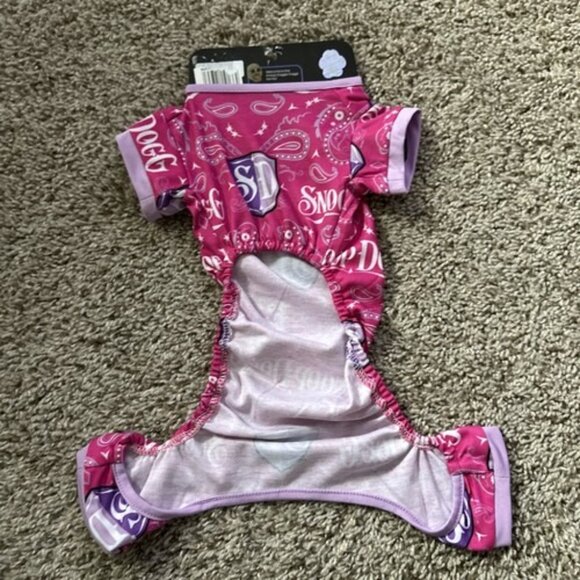 Snoop Doggie Doggs Pet Dog Pajamas Pink PJ's Size Small Jammies - Picture 6 of 9